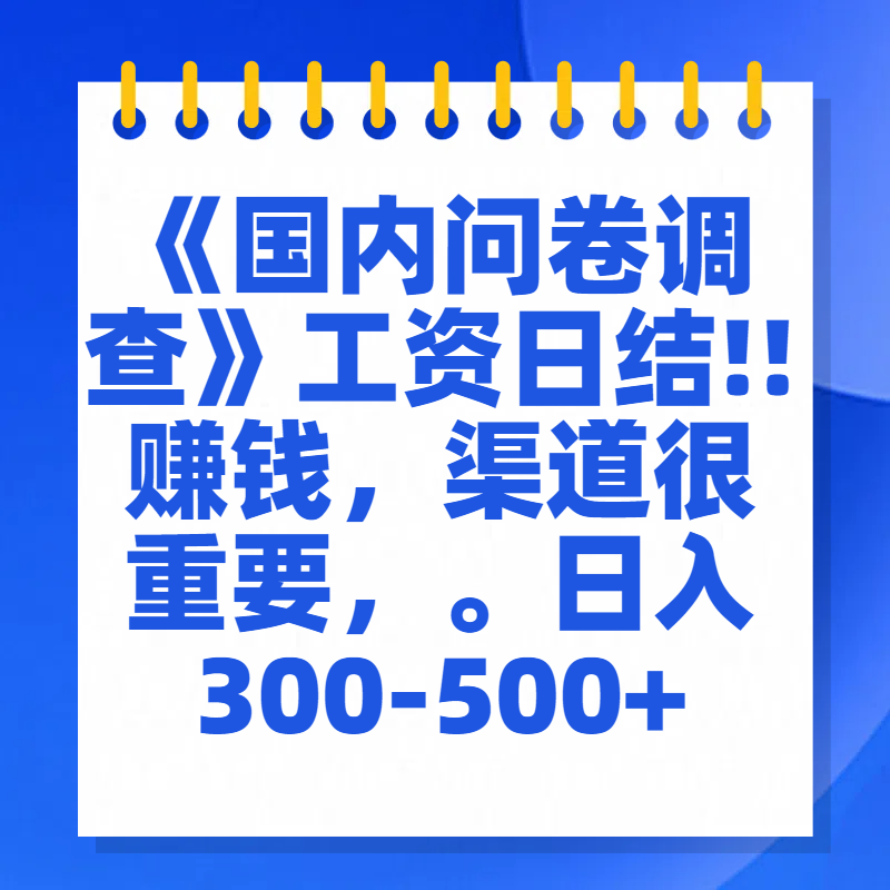 问卷调查答题，一个人在家也可以闷声发大财，小白一天2张，【揭秘】-沐羽项目网