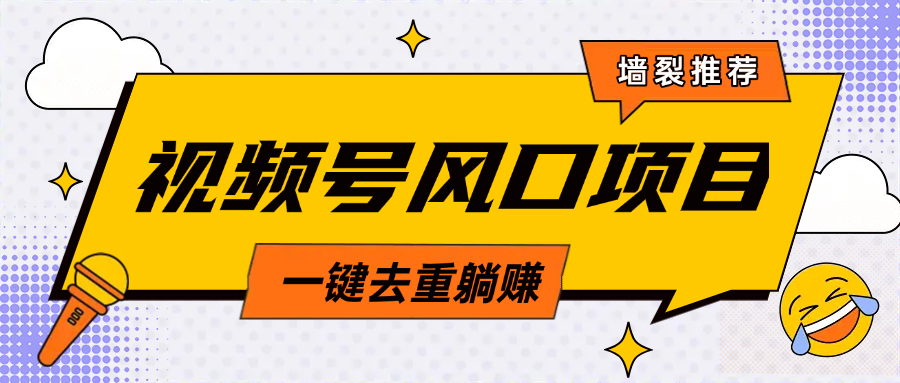 视频号风口蓝海项目，中老年人的流量密码，简单无脑，一键去重，轻松月入过万-沐羽项目网