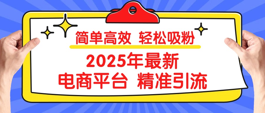 2025年最新电商平台精准引流 简单高效 轻松吸粉-沐羽项目网