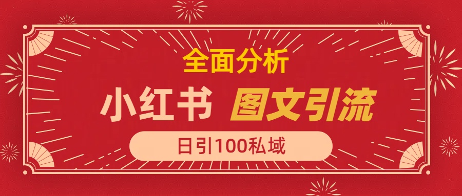 小红书图文引流，全面解析日引100私域流量是怎样做到的-沐羽项目网