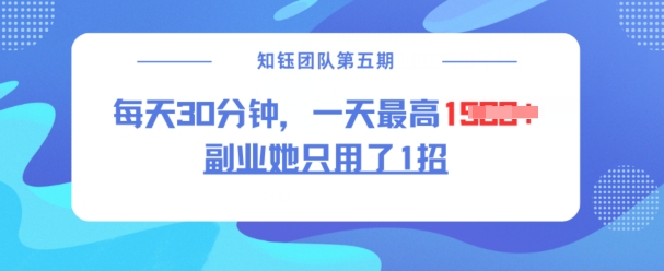 副业她只用了1招，每天30分钟，无脑二创，一天最高1.5k-沐羽项目网