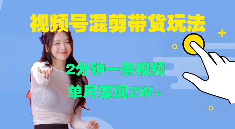 视频号混剪玩法，2分钟一条视频，单月变现2W+【揭秘】-沐羽项目网