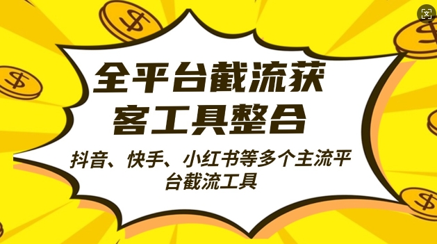 全平台截流获客工县整合全自动引流，日引2000+精准客户【揭秘】-沐羽项目网