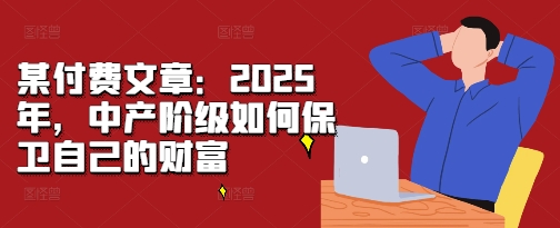 某付费文章：2025年，中产阶级如何保卫自己的财富-沐羽项目网