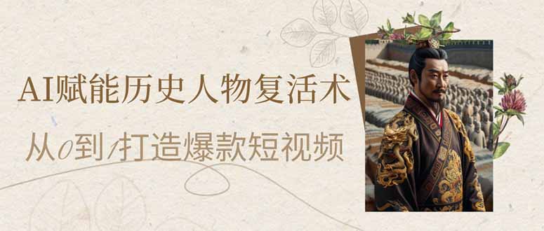 AI赋能历史人物复活术：从0到1打造爆款短视频-沐羽项目网