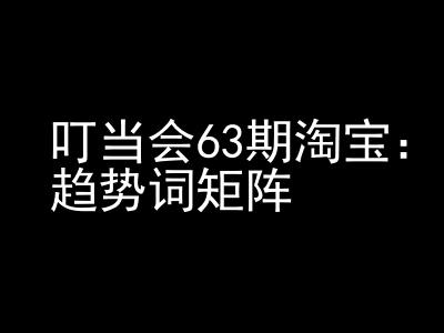 《淘宝天猫打爆班》原创高阶技术第63期，趋势词矩阵技术和玩法-沐羽项目网