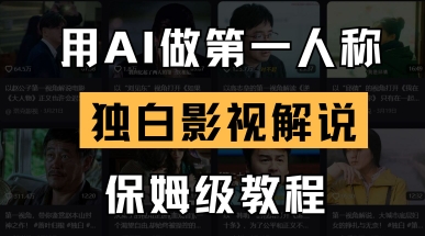 用AI做第一人称独白影视解说，手把手教学，保姆级教程-沐羽项目网