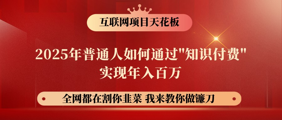 网创项目终点站-镰刀训练营超级IP合伙人，25年普通人如何通过“知识付费”年入百万-沐羽项目网