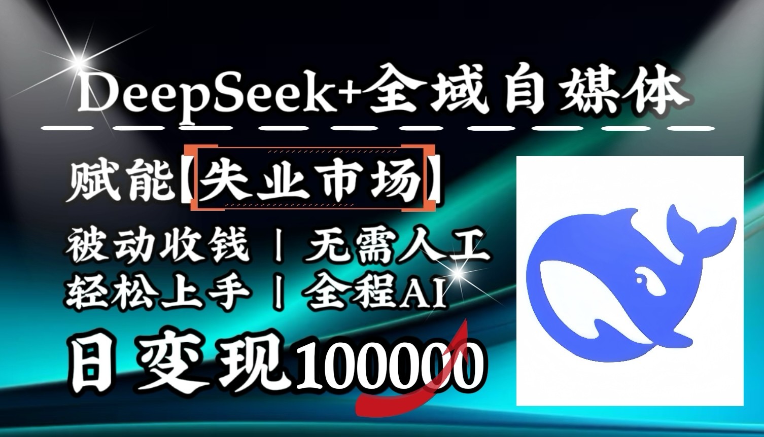 降维打击，DeepSeek+失业市场，全自动操作，结合人人刚需，单月利润轻松破100000＋-沐羽项目网