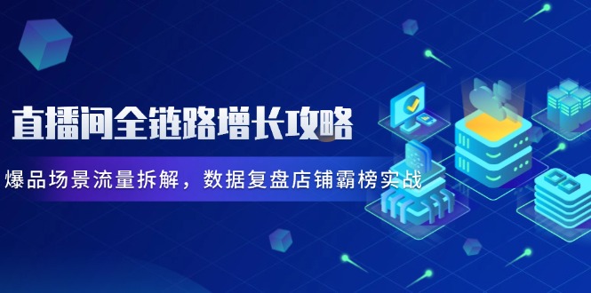 直播间全链路增长攻略，爆品场景流量拆解，数据复盘店铺霸榜实战-沐羽项目网