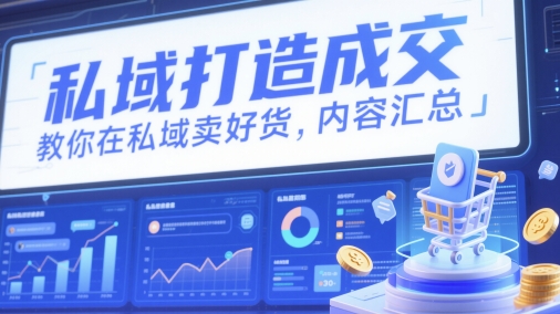 私域打造成交，教你在私域卖好货，内容汇总-沐羽项目网