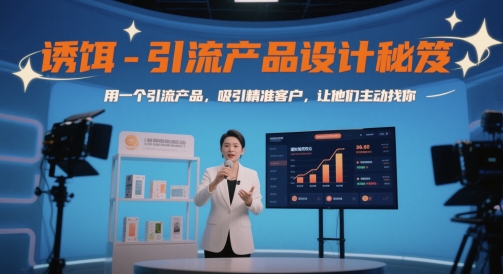 诱饵-引流产品设计秘笈，用一个引流产品，吸引精准客户，让他们主动找你-沐羽项目网