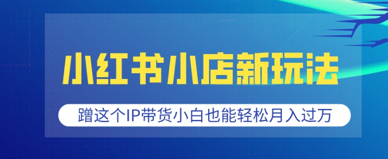 小红书小店新玩法，蹭这个IP带货，小白也能轻松月入过W【揭秘】-沐羽项目网