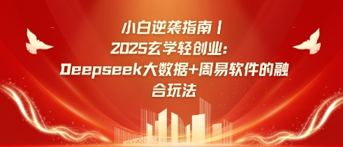 小白逆袭指南，2025玄学轻创业：Deepseek大数据+周易算法的融合玩法-沐羽项目网