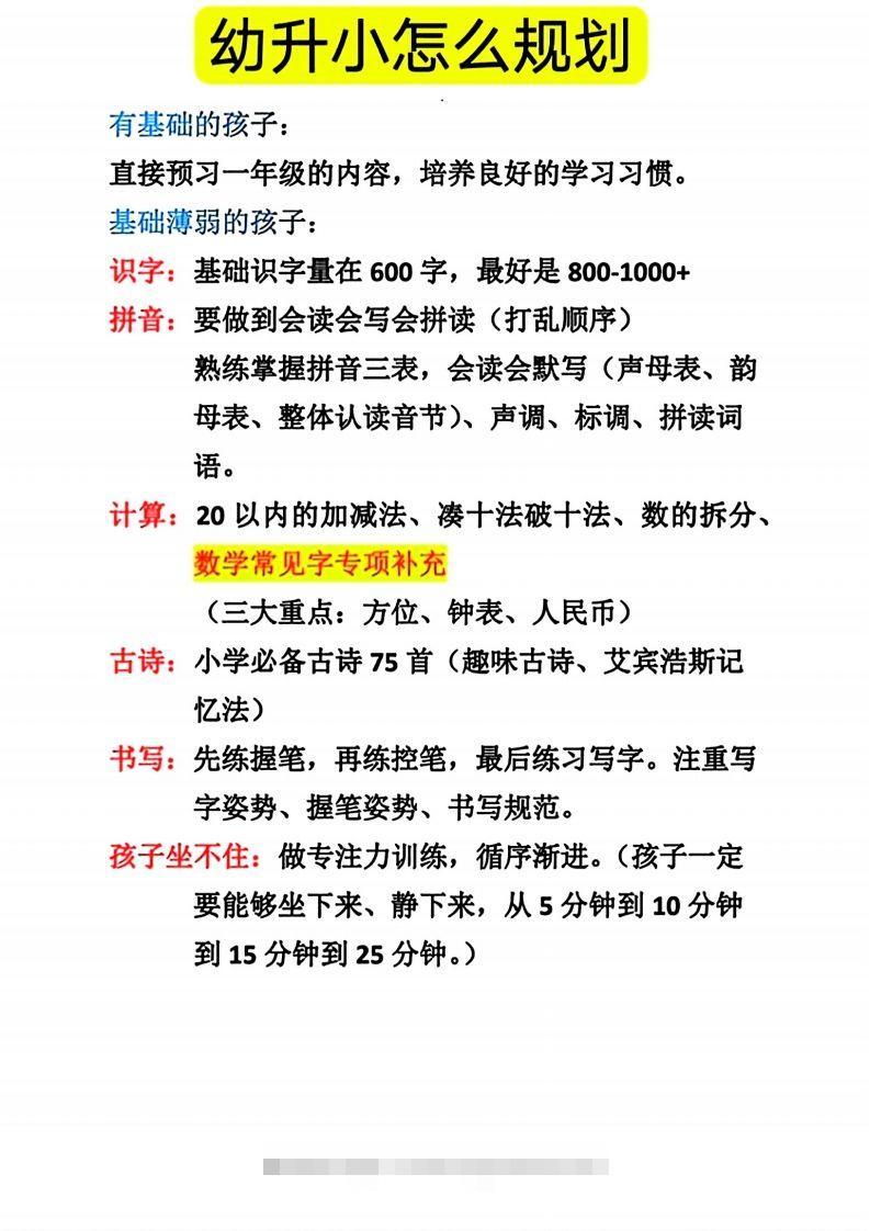 幼升小怎么规划-沐羽项目网