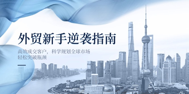 外贸新手逆袭指南：高效成交客户，科学规划全球市场，轻松突破瓶颈-沐羽项目网