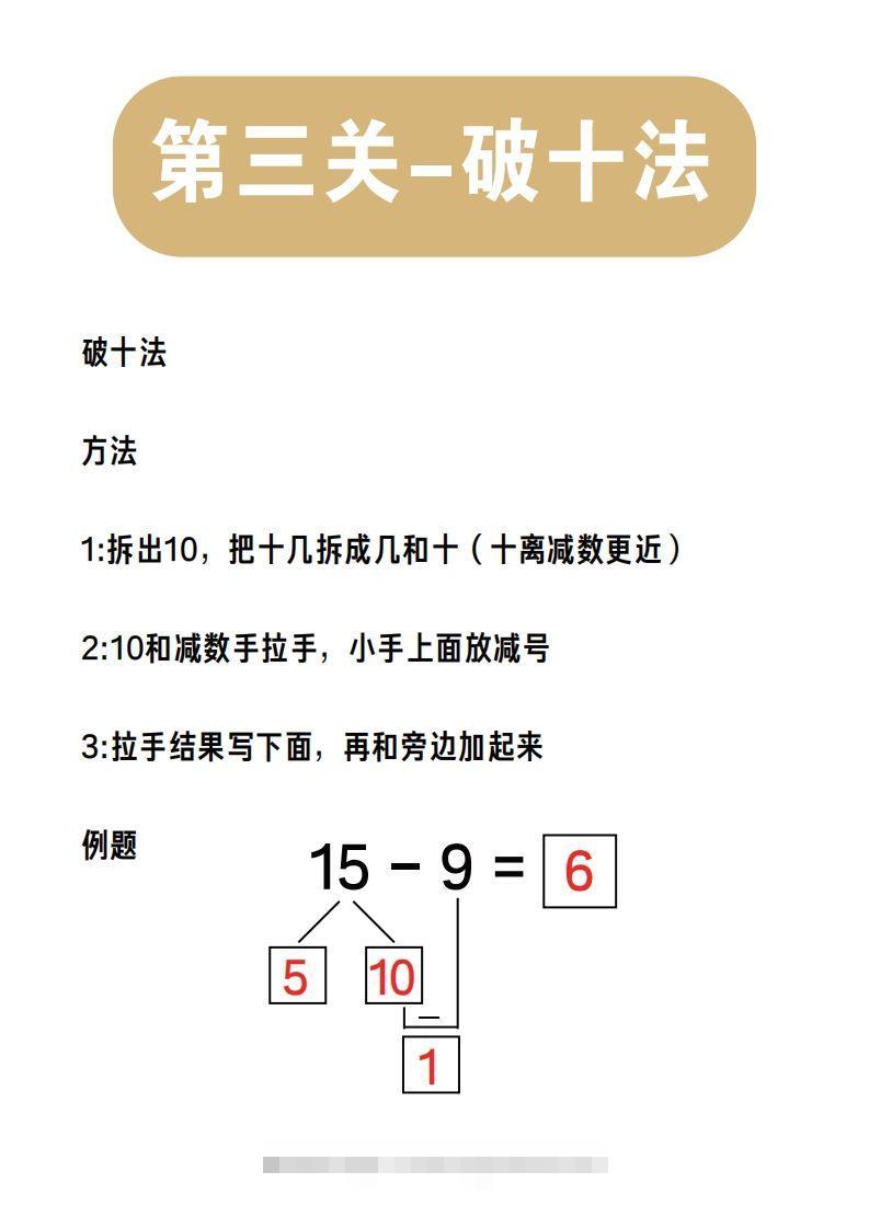 【数学】第三关：破十法-沐羽项目网