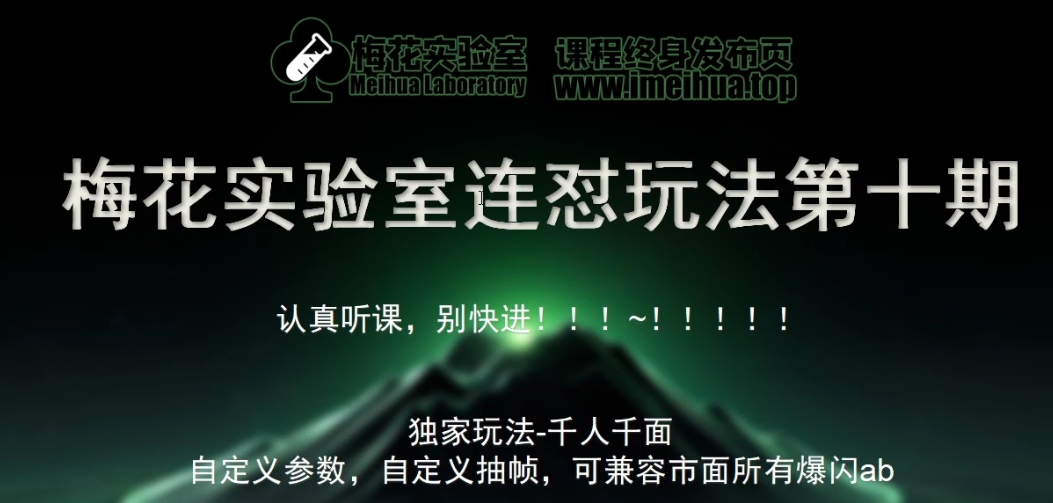 梅花实验室社群专享课视频号连怼玩法第十期课程+第二部分-FF助手全新高自由万能爆闪AB处理-沐羽项目网