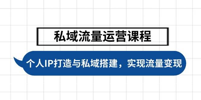 私域流量运营课程，个人IP打造与私域搭建，助力学员实现流量变现-沐羽项目网