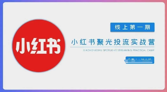 小红书聚光陪跑第一期，教你从0到1玩转小红书聚光投流，搭建小红书付费投流团队，更快的见到效果-沐羽项目网