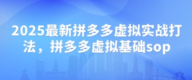 2025最新拼多多虚拟实战打法，拼多多虚拟基础sop-沐羽项目网