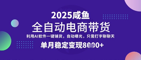 全网首发【闲鱼全自动电商带货】三年磨一剑，一朝露锋芒，单月稳定变现8k+【揭秘】-沐羽项目网