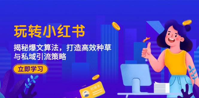 玩转小红书：揭秘爆文算法，打造高效种草与私域引流策略-沐羽项目网
