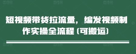 短视频带货拉流量，编发视频制作实操全流程(可搬运)-沐羽项目网
