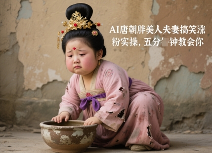 AI唐朝胖美人夫妻搞笑涨粉实操，五分钟教会你-沐羽项目网