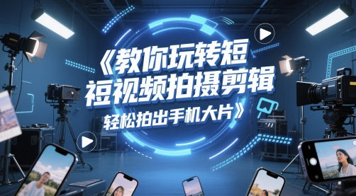 教你玩转短视频拍摄剪辑，轻松拍出手机大片-沐羽项目网