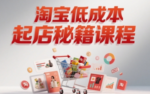 淘宝低成本起店系统课，助你快速起店，实现弯道超车-沐羽项目网
