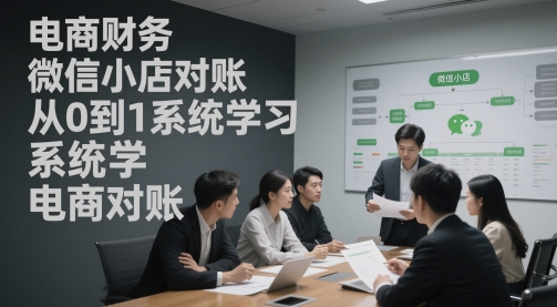 电商财务微信小店对账，从0到1系统学习电商对账-沐羽项目网