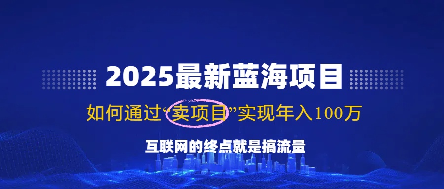 2025最新蓝海项目，零门槛轻松复制，月入10万+，新手也能操作！-沐羽项目网