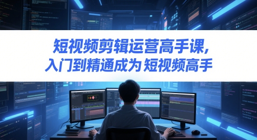 短视频剪辑运营高手课，入门到精通成为短视频高手-沐羽项目网